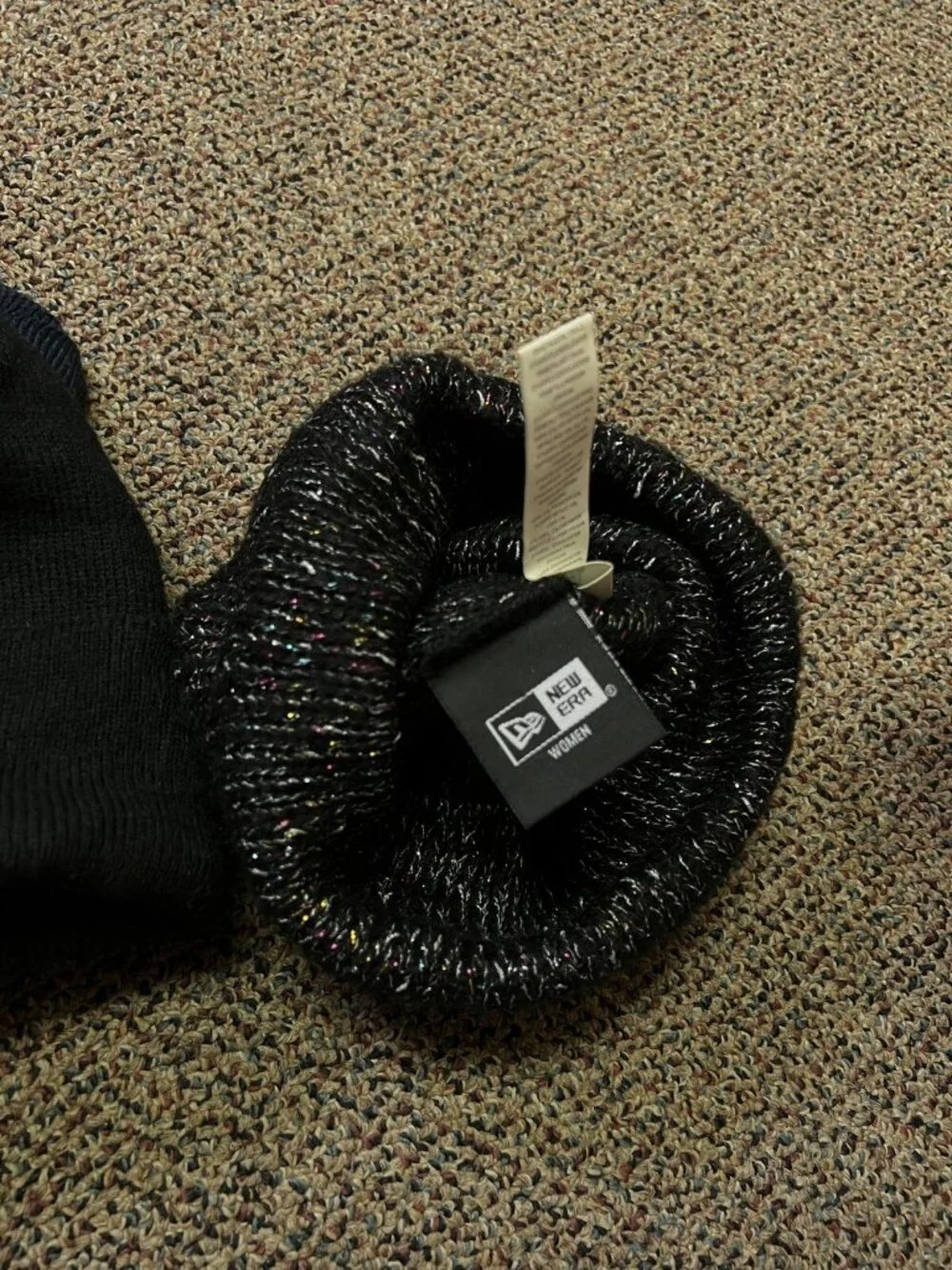 Lot Of 3 Women’s Beanies Black Blue Multicolor New Era Converse Ellesse One Size